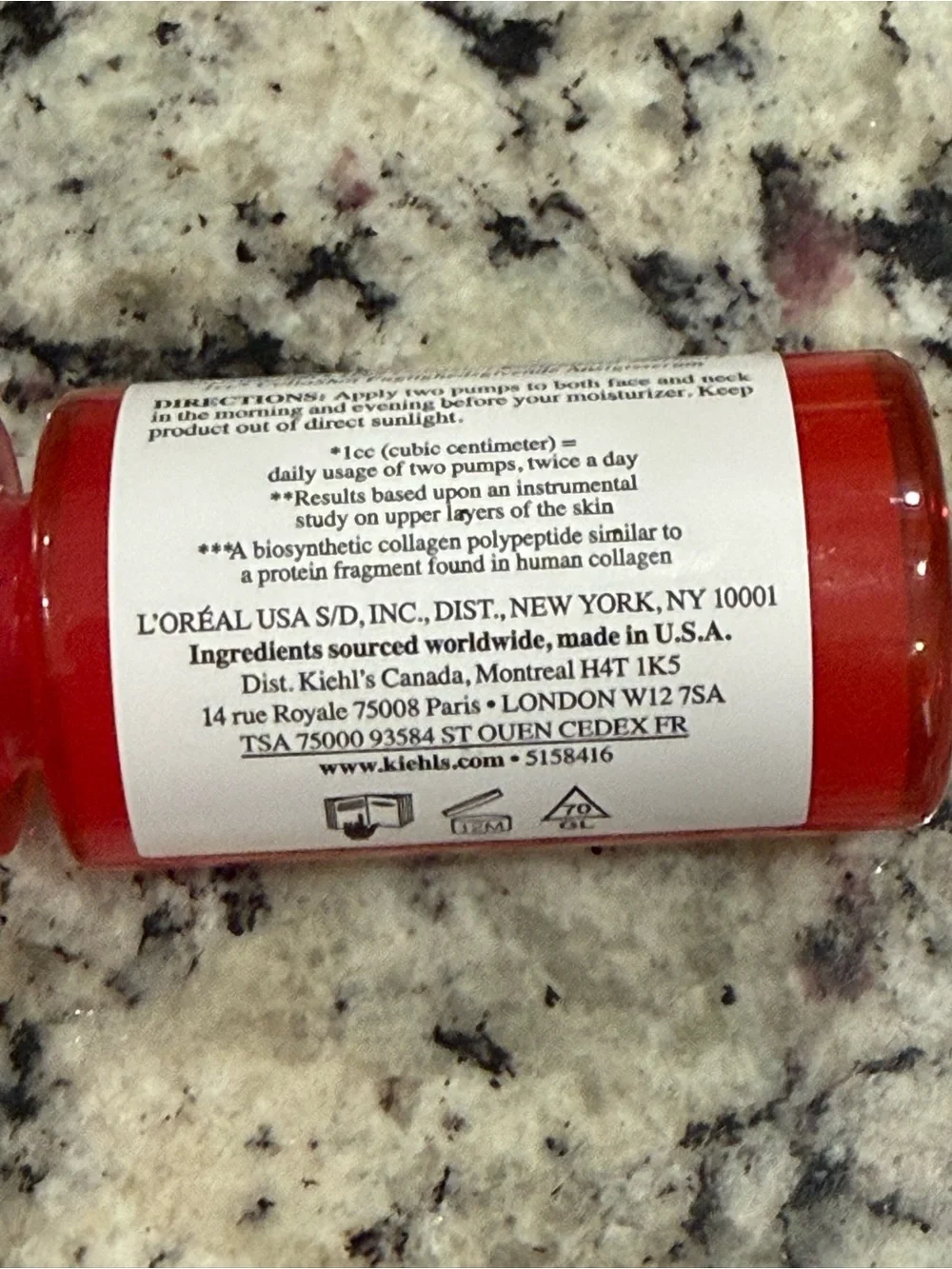 Kiehls 1cc Collashot Plump Serum New!